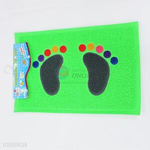Hot sale rectangular green drawing <em>door</em> <em>mat</em> with footprint
