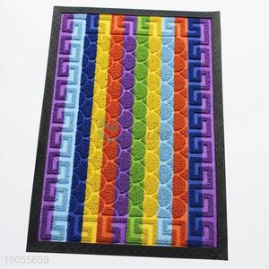Hot sale rectangular colorful velvet <em>door</em> <em>mat</em>