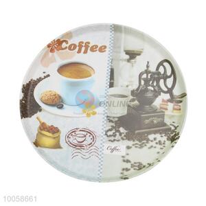 Round Melamine Coffee Serving Tray