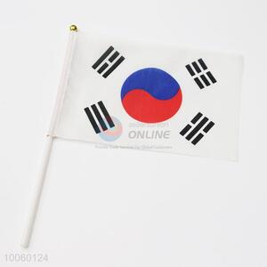 14*21cm Korea Flag Hand Waving Flag with Plastic Pole
