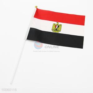 14*21cm Egypt Flag Hand Waving Flag with Plastic Pole