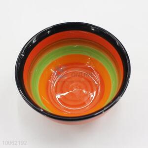 Colorful stripe pattern ceramic <em>bowl</em>/salad <em>bowl</em>