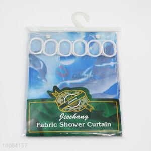 Hot Sale Ocean Pattern Dacron Shower Curtain