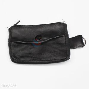 Wholesale faux leather black wallet coin purse