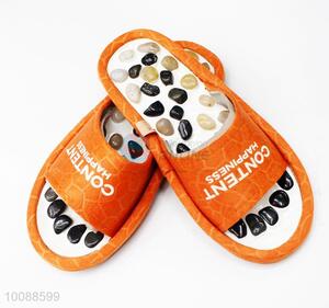 Orange fashion low price foot massage slippers