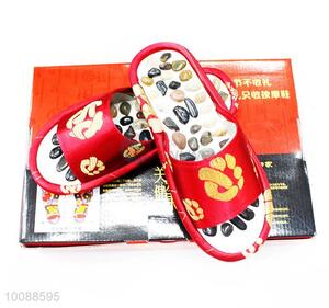 Red top quality foot massage slippers