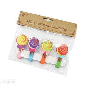 Best Selling Colorful Mini Cartoon Creative Wooden Clips