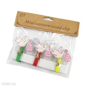 Mini Cartoon Utility Wooden Clips Paper Clips