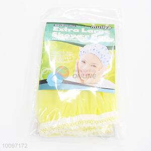 Good quality yellow waterproof cloth <em>shower</em> <em>cap</em>/<em>shower</em> hat