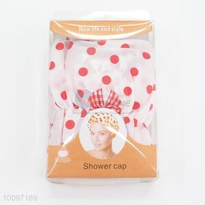 Red dot printing  large <em>shower</em> <em>cap</em>/<em>shower</em> hat