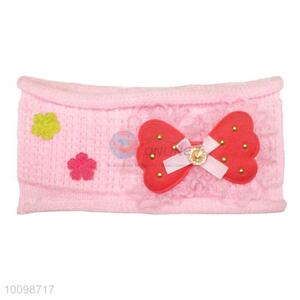Lovely bow knot pink children head warps without curling