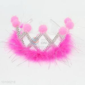 Factory direct silver-plated crown with feather