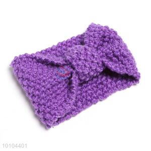 Pure Purple Crochet Headwrap For Baby