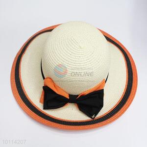 Cheap Orange Stripe Summer Sun Hat Women Beach Hat