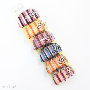 Colorful Stripes Pattern Hollow Out Hair Clip for Women