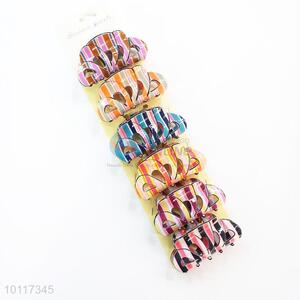 Colorful Stripes Pattern Hollow Out Hair Clips Hair Claws