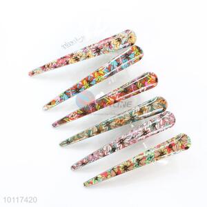 Flower Pattern Acrylic Women Hair Clips Hairdressing Hair Styling Tools