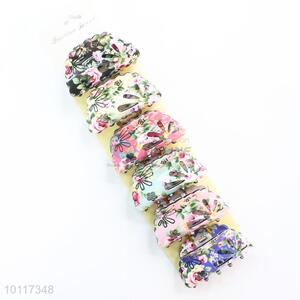 PVC Flower Pattern Hollow Out Hair Clips for Women