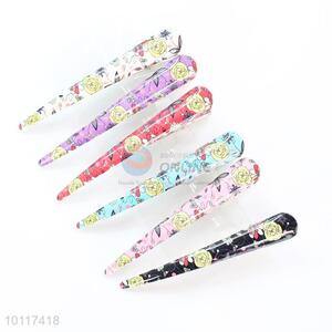 Rose Pattern Acrylic Hair Clips Hairdressing Hair Styling Tools
