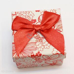Cheap Price Red Flower Paper Ring Box