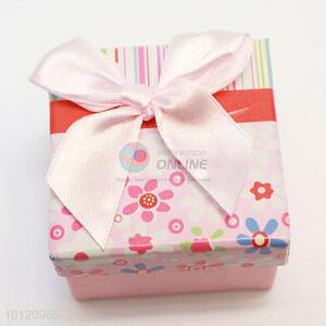 Lovely Pink Flower Paper Ring Jewelry Box