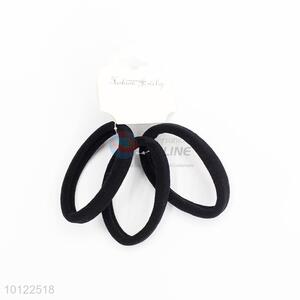 Black 3 pieces hair rings/elastic hair accessory