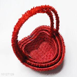 3 sizes valentine's day red heart gift flower/fruit basket