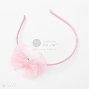 Promotional Pink Headband, Hair Clasp with Ribbon Bowknot