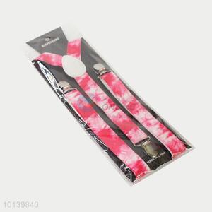 Pretty Cute Pink Clip-on Adjustable Suspenders for Adults