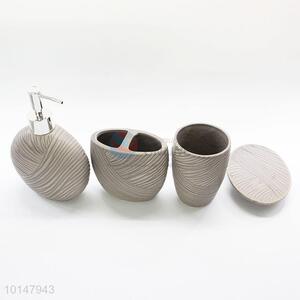 4 Pcs/ Set Exquisite Artistic Shaped Ceramic Ceramic <em>Bathroom</em> Set <em>Bathroom</em> Supplies Wash Set