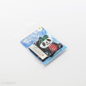 Promotional panda shaped pvc thermometer fridge magnet