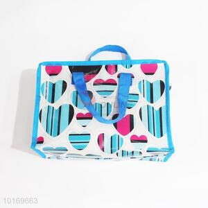 Cute Heart Printed Reusable Non-woven Shopping Tote Bag