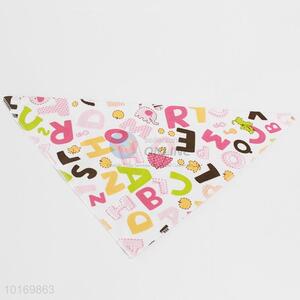 Beautiful designed triangle shaped cotton baby saliva towel