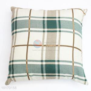 Grid pattern cushion cover with double-side printing