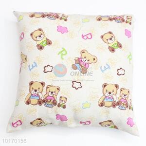 Bear pattern cushion cover with double-side printing