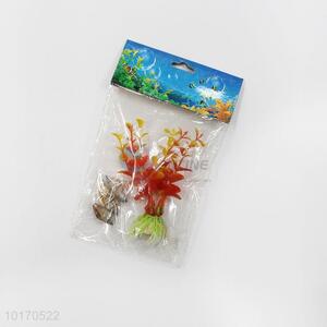 <em>Aquarium</em> decoration plastic plant&shells