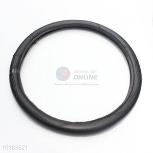Black Color Simple Type Car Steering Wheel Cover Anti-Slip 38cm