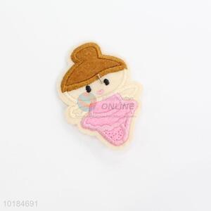 Hot Sale Cute Girl 3D Embroidery Patches