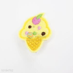 Best Selling Yellow Ice-Cream Shape Embroidery Patches