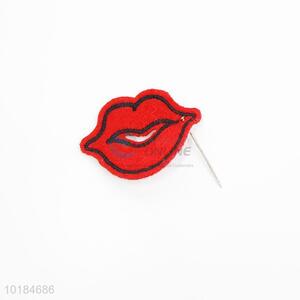 New Arrival Self-Adhesive Red Lip Embroidery Patch