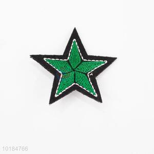 Promotional Gift Green Star Shape Embroidery Patches