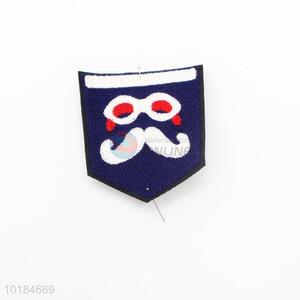 Factory Direct Mustache Shaped Embroidered Patches