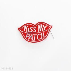 Wholesale Embroidery Red Lip Patch for Clothing Decoration