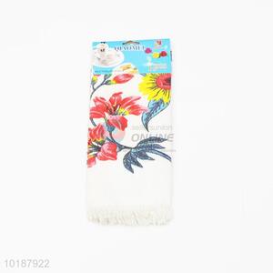 Popular cheap flower printed tea towel