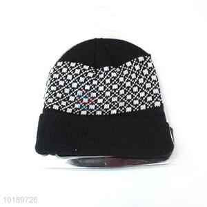 Custom Black & White Checker Winter Knitted Hat