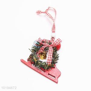 Cheap Price Christmas Decorative Wooden Pendant in Skate Shape