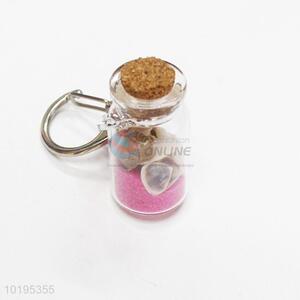 Promotional drift bottle/shell wish bottle keychain/<em>key</em> ring