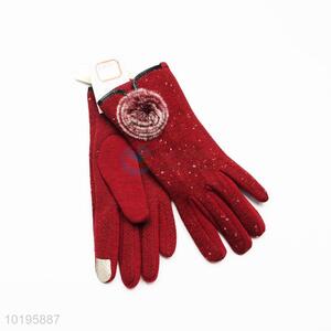 Professional Red Women Gloves/Mittens for Keeping Warm