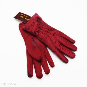 Fashionable Red Women Gloves/Mittens for Keeping Warm