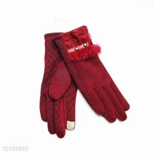Wholesale Supplies Red Women Gloves/Mittens for Keeping Warm